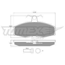 Sada brzdových platničiek kotúčovej brzdy TOMEX Brakes TX 10-272
