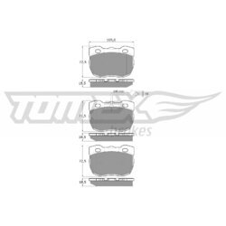 Sada brzdových platničiek kotúčovej brzdy TOMEX Brakes TX 16-23