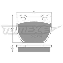 Sada brzdových platničiek kotúčovej brzdy TOMEX Brakes TX 19-25