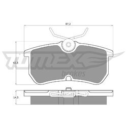 Sada brzdových platničiek kotúčovej brzdy TOMEX Brakes TX 12-18