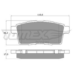 Sada brzdových platničiek kotúčovej brzdy TOMEX Brakes TX 17-43