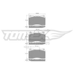 Sada brzdových platničiek kotúčovej brzdy TOMEX Brakes TX 15-88