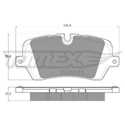 Sada brzdových platničiek kotúčovej brzdy TOMEX Brakes TX 18-34