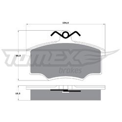 Sada brzdových platničiek kotúčovej brzdy TOMEX Brakes TX 10-57