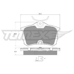 Sada brzdových platničiek kotúčovej brzdy TOMEX Brakes TX 14-51