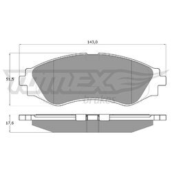 Sada brzdových platničiek kotúčovej brzdy TOMEX Brakes TX 10-74