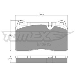 Sada brzdových platničiek kotúčovej brzdy TOMEX Brakes TX 16-72