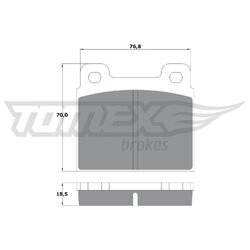 Sada brzdových platničiek kotúčovej brzdy TOMEX Brakes TX 10-181