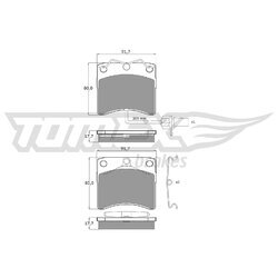 Sada brzdových platničiek kotúčovej brzdy TOMEX Brakes TX 10-641