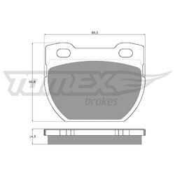 Sada brzdových platničiek kotúčovej brzdy TOMEX Brakes TX 19-24