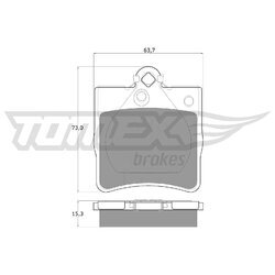 Sada brzdových platničiek kotúčovej brzdy TOMEX Brakes TX 12-29