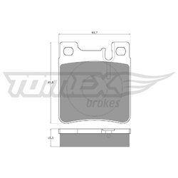 Sada brzdových platničiek kotúčovej brzdy TOMEX Brakes TX 12-73