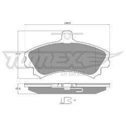 Sada brzdových platničiek kotúčovej brzdy TOMEX Brakes TX 11-52