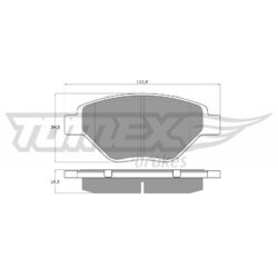 Sada brzdových platničiek kotúčovej brzdy TOMEX Brakes TX 13-53