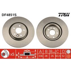 Brzdový kotúč TRW DF4851S