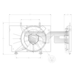 Ventilátor chladenia motora TYC 810-0042