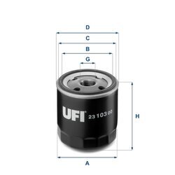Olejový filter UFI 23.103.00