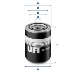 Olejový filter UFI 23.256.00
