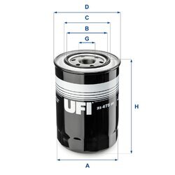 Olejový filter UFI 23.475.00