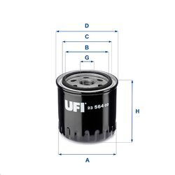 Olejový filter UFI 23.564.00