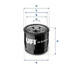 Olejový filter UFI 23.616.00