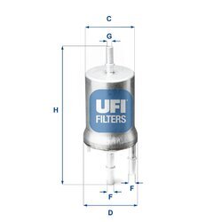 Palivový filter UFI 31.845.00