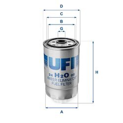 Palivový filter UFI 24.H2O.08