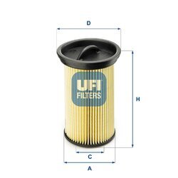 Palivový filter UFI 26.005.00