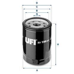 Olejový filter UFI 23.196.00