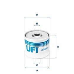 Palivový filter UFI 24.360.01