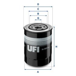 Olejový filter UFI 23.237.00