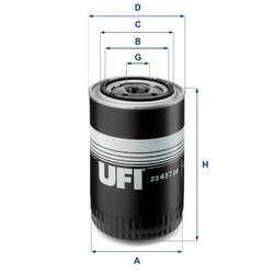 Olejový filter UFI 23.457.00