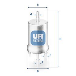 Palivový filter UFI 31.832.00
