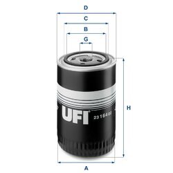 Olejový filter UFI 23.164.00