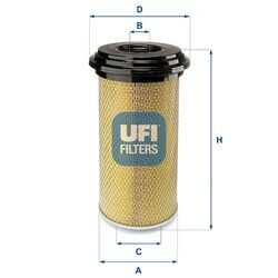 Vzduchový filter UFI 27.889.00