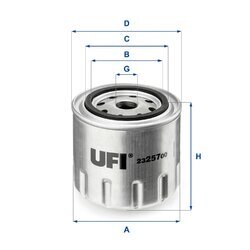 Olejový filter UFI 23.257.00