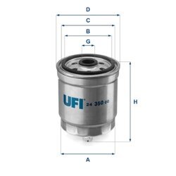 Palivový filter UFI 24.350.00