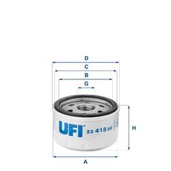 Olejový filter UFI 23.418.00