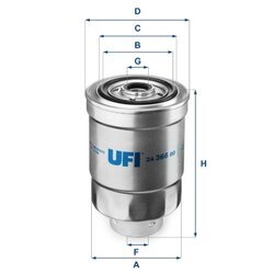 Palivový filter UFI 24.366.00