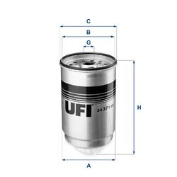 Palivový filter UFI 24.371.00