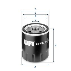 Olejový filter UFI 23.439.00