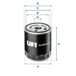 Olejový filter UFI 23.254.00