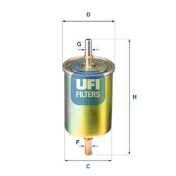 Palivový filter UFI 31.850.00