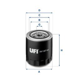 Olejový filter UFI 23.127.00