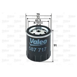 Palivový filter VALEO 587717
