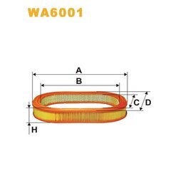 Vzduchový filter WIX FILTERS WA6001