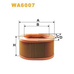 Vzduchový filter WIX FILTERS WA6007