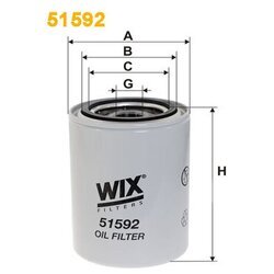 Olejový filter WIX FILTERS 51592