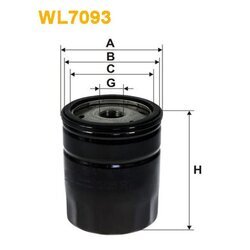 Olejový filter WIX FILTERS WL7093