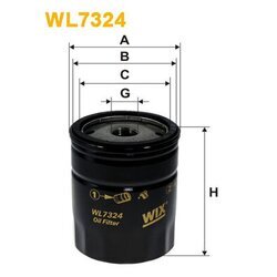 Olejový filter WIX FILTERS WL7324